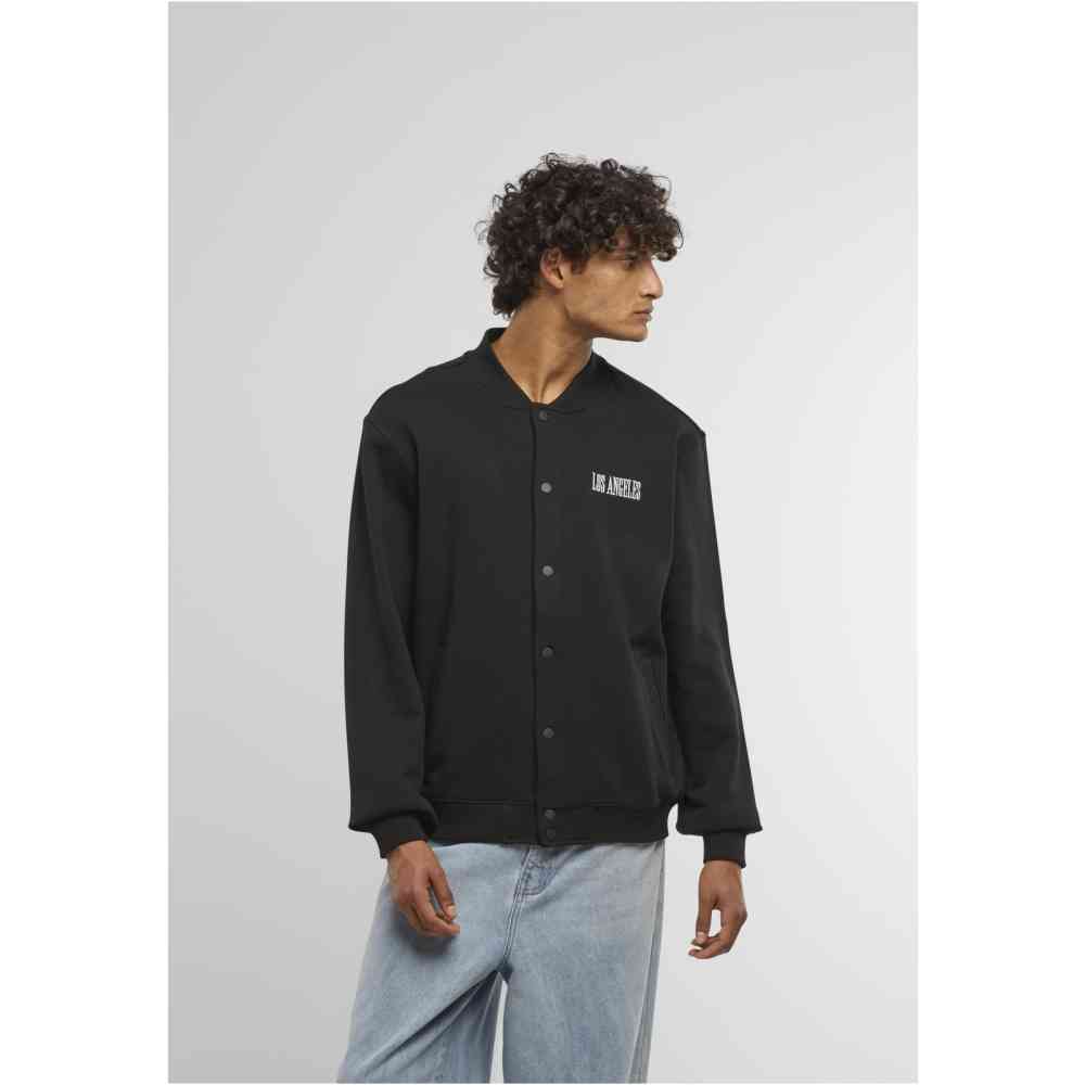 Mister Tee - Los Angeles EMB Heavy Tonal College jacket - Zwart
